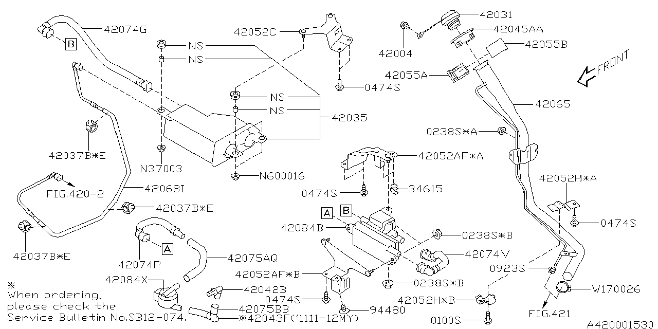 Diagram FUEL PIPING for your 2015 Subaru Impreza   