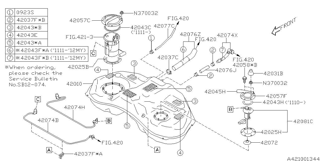 Diagram FUEL TANK for your 2014 Subaru BRZ   