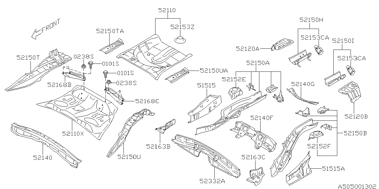 Diagram BODY PANEL for your 2013 Subaru Impreza  Premium Plus Wagon 