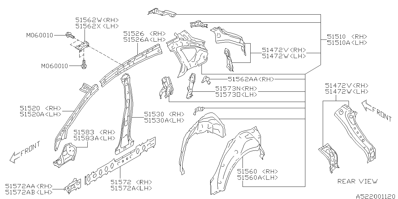 Diagram SIDE PANEL for your 2015 Subaru Impreza  Sport Wagon 