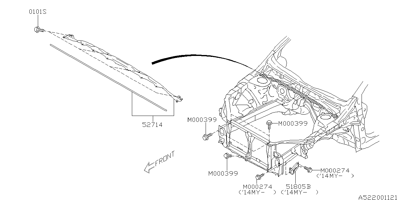 Diagram SIDE PANEL for your 2007 Subaru Legacy   