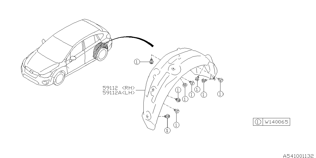 Diagram MUDGUARD for your 2017 Subaru Forester  Limited 