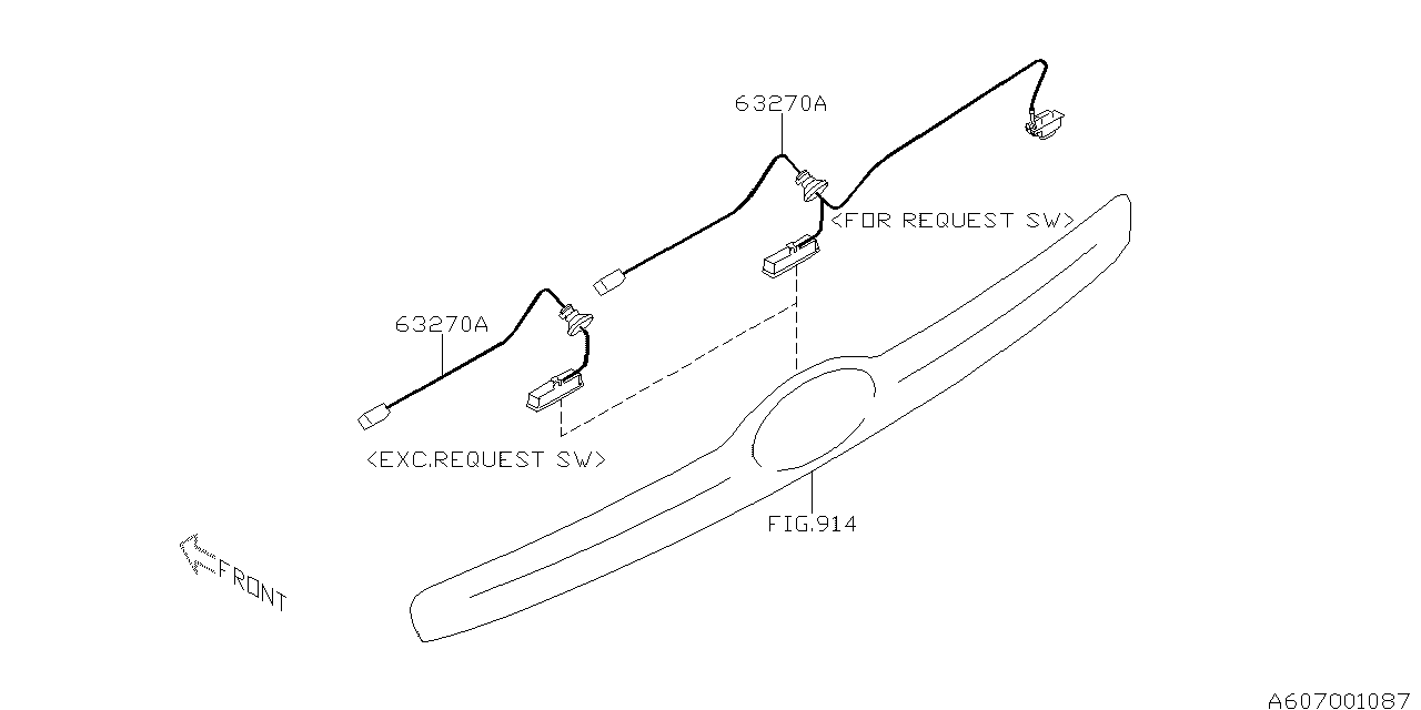 Diagram DOOR PARTS (LATCH & HANDLE) for your 2015 Subaru Impreza  Sedan 