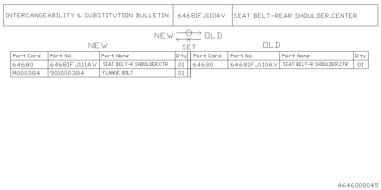 Diagram REAR SEAT BELT for your 2015 Subaru Impreza  Premium Sedan 