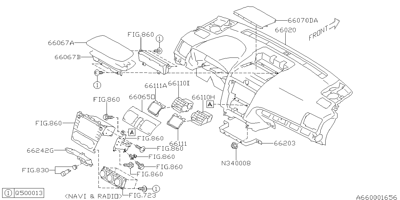 Diagram INSTRUMENT PANEL for your 2001 Subaru Impreza   