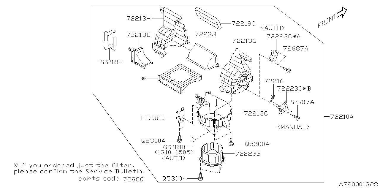 Diagram HEATER SYSTEM for your 2014 Subaru Impreza  Sport Wagon 