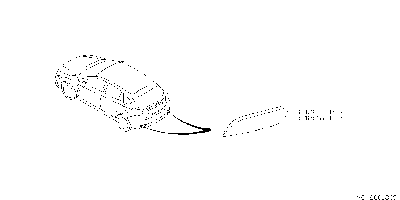 Diagram LAMP (REAR) for your 2012 Subaru Forester  X Limited 