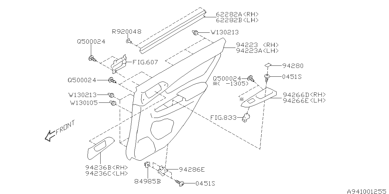 Diagram DOOR TRIM for your 2010 Subaru Impreza   