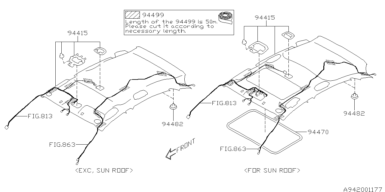 Diagram ROOF TRIM for your Subaru