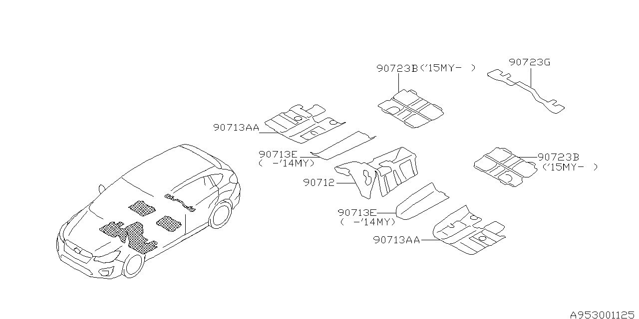 Diagram SILENCER for your 2015 Subaru Impreza  Sport Limited Wagon 