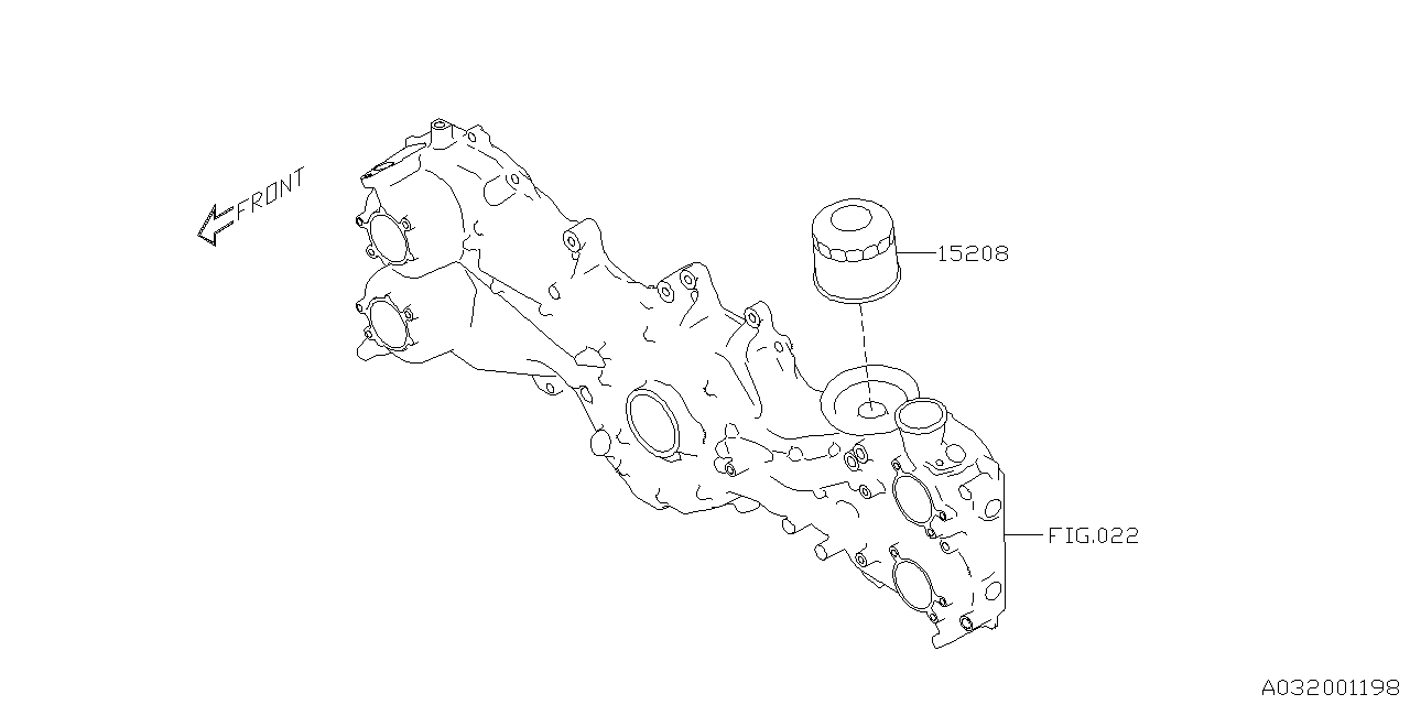 Diagram OIL PUMP & FILTER for your Subaru Crosstrek  