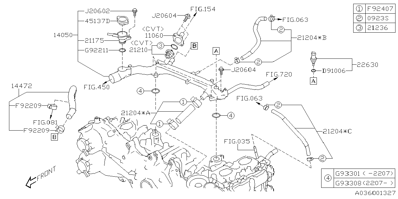 Diagram WATER PIPE (1) for your 2018 Subaru WRX   