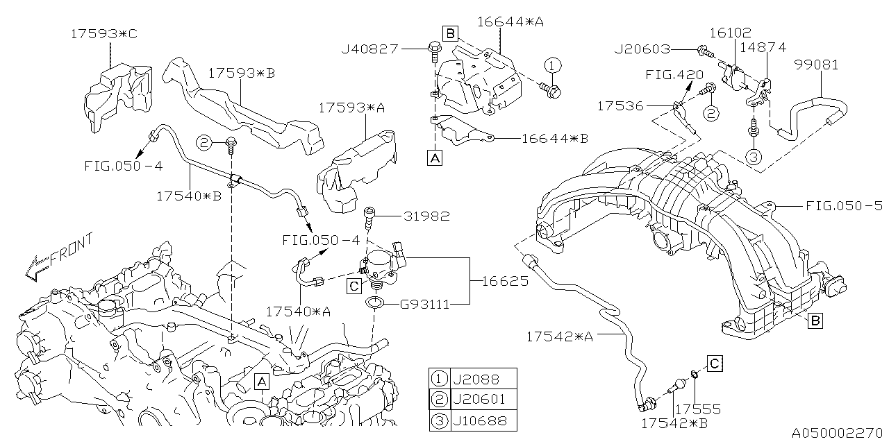 Diagram INTAKE MANIFOLD for your 2019 Subaru Crosstrek   