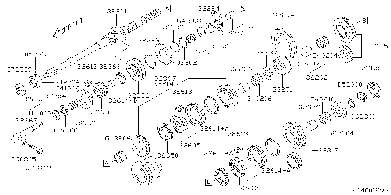 Diagram MT, MAIN SHAFT for your 2016 Subaru Impreza   