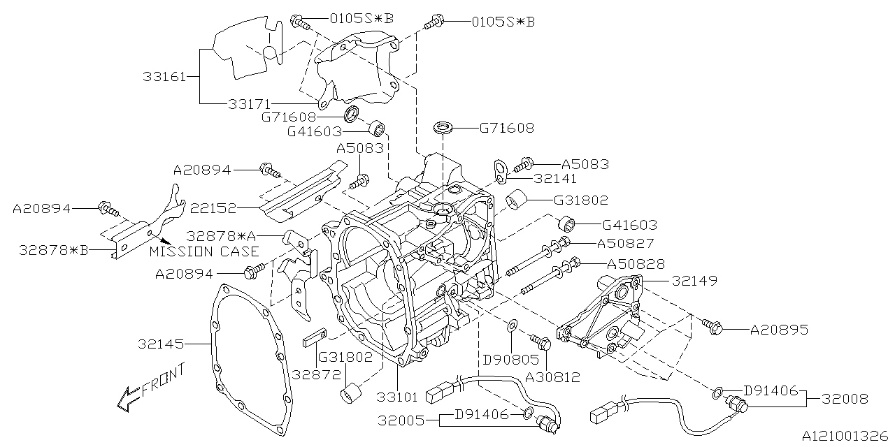 Diagram MT, TRANSFER & EXTENSION for your 1997 Subaru Impreza   