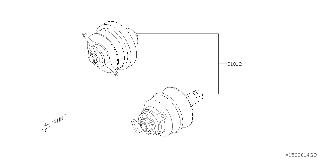 Diagram AT, TRANSMISSION ASSEMBLY for your 2020 Subaru Crosstrek   