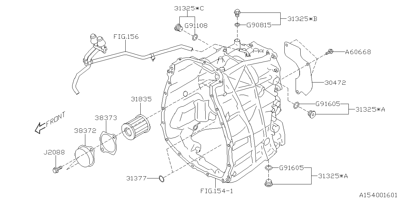 AT, TRANSMISSION CASE Diagram