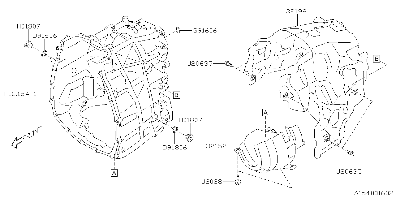 Diagram AT, TRANSMISSION CASE for your 2015 Subaru Impreza   