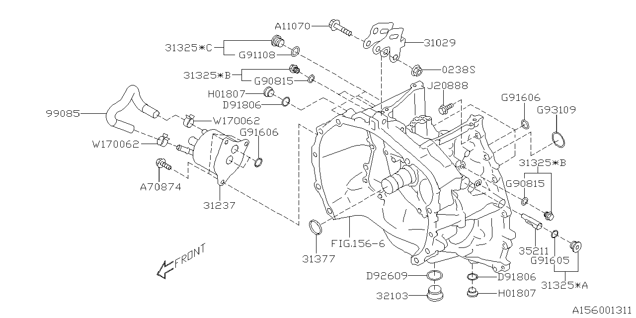 Diagram AT, TORQUE CONVERTER & CONVERTER CASE for your 2016 Subaru BRZ  Base 