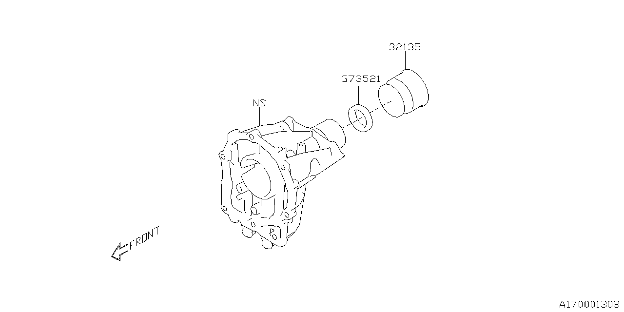 Diagram AT, TRANSFER & EXTENSION for your Subaru