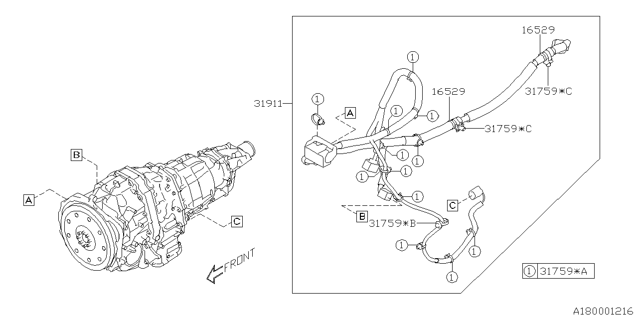 Diagram AT, SHIFT CONTROL for your 2007 Subaru Tribeca   