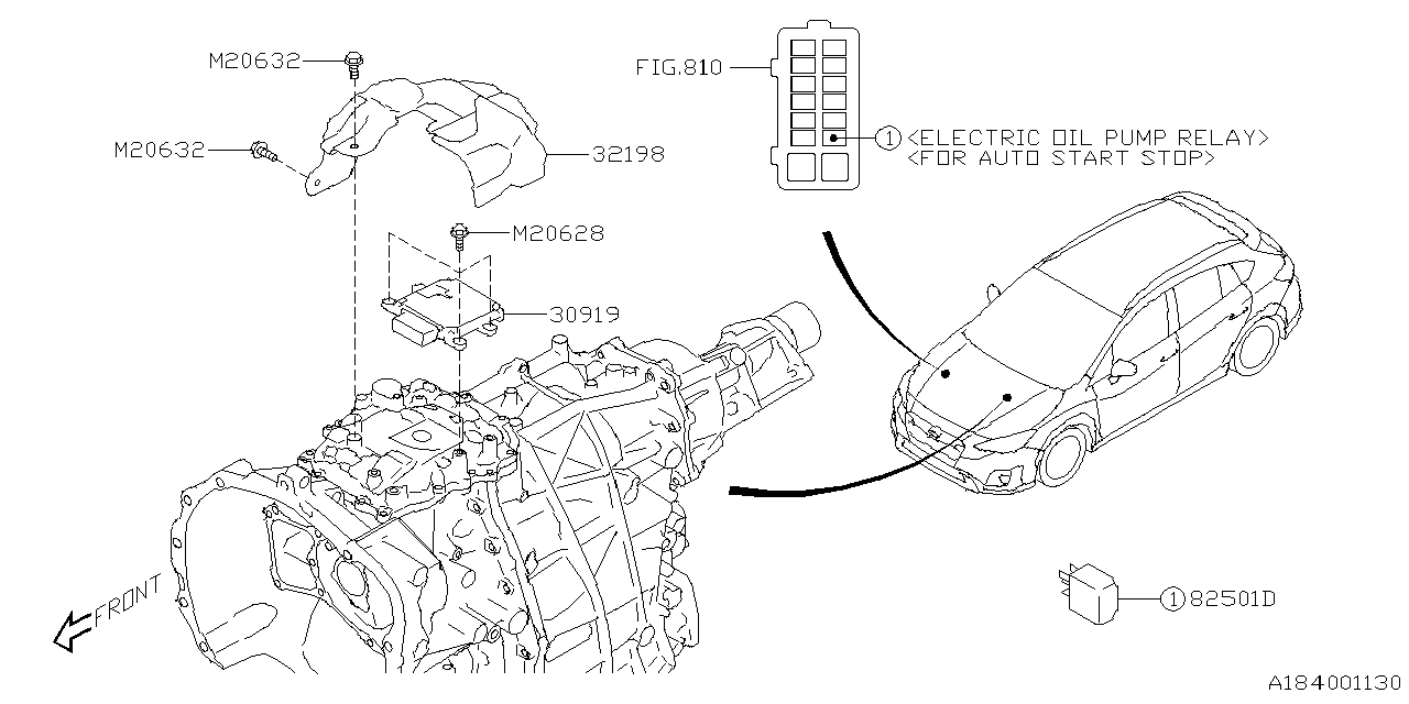 Diagram AT, CONTROL UNIT for your 2020 Subaru Crosstrek   