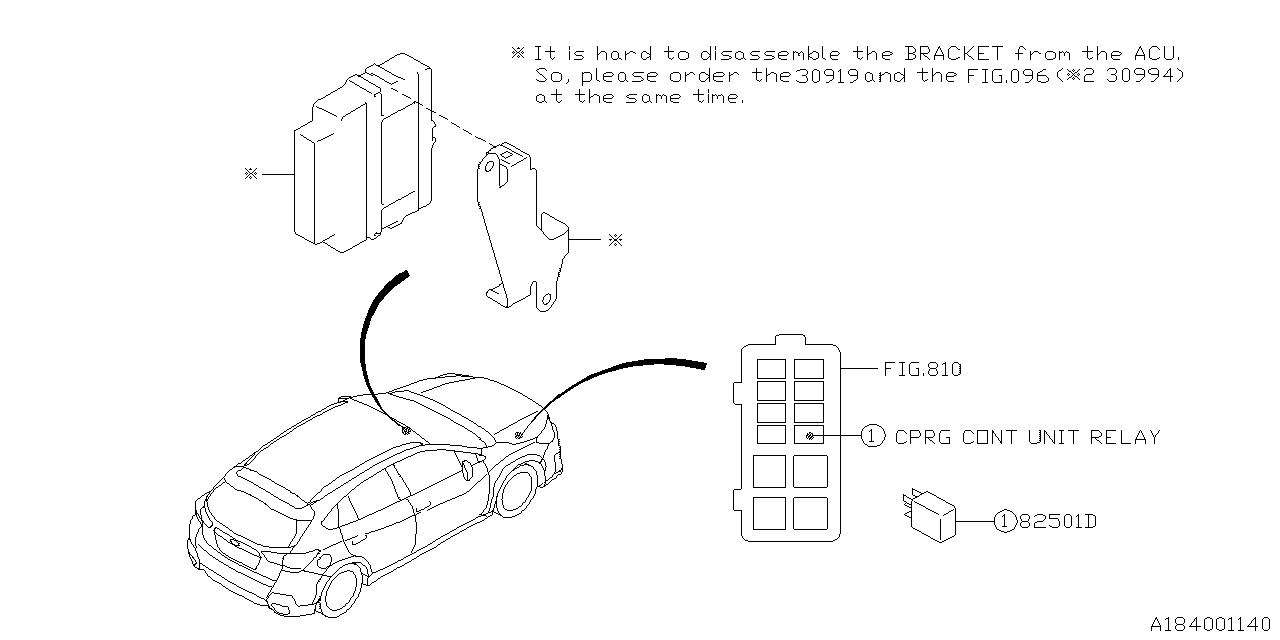 Diagram AT, CONTROL UNIT for your Subaru