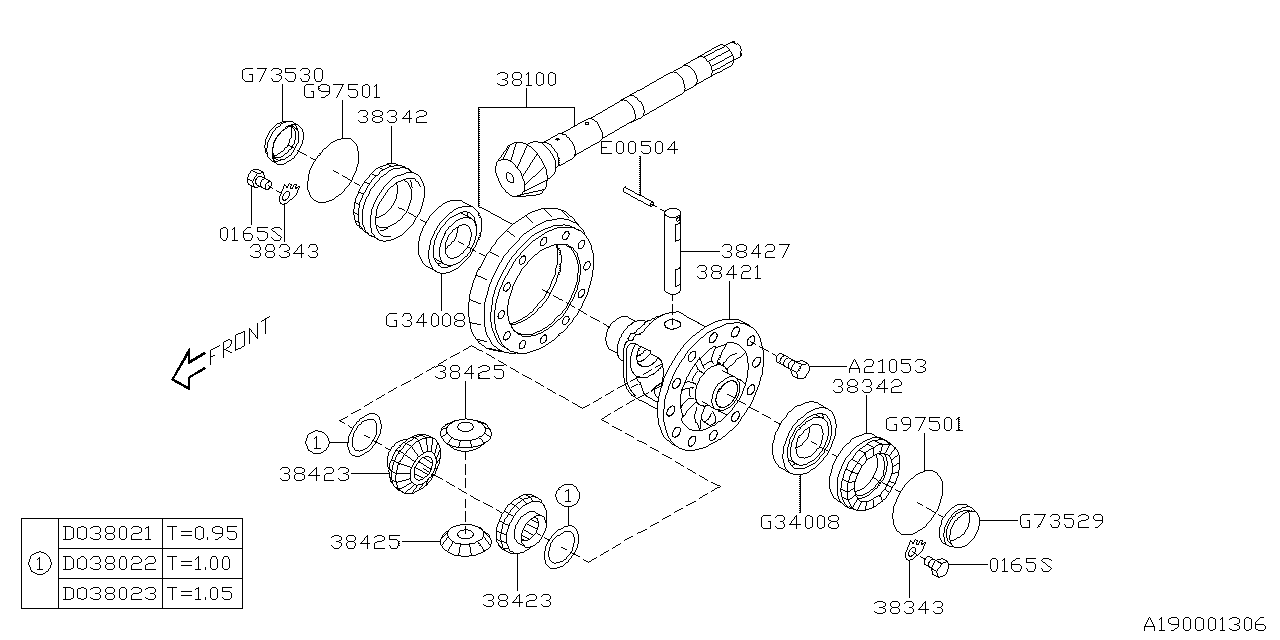 Subaru Crosstrek Differential Carrier. Manual Transmission - 38421AA180 ...