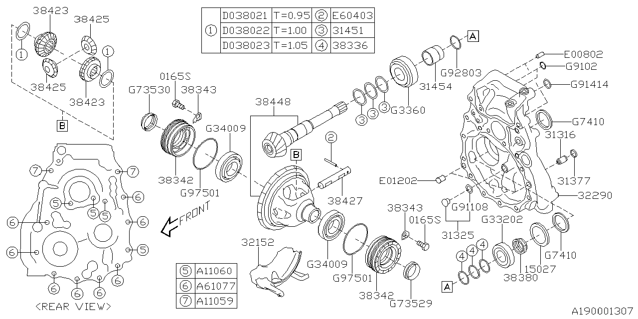 Diagram DIFFERENTIAL (TRANSMISSION) for your 2020 Subaru WRX   