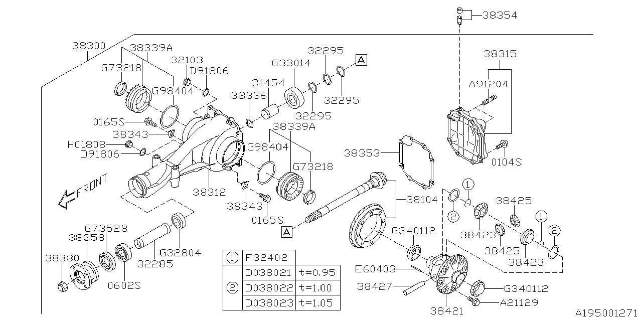 Diagram DIFFERENTIAL (INDIVIDUAL) for your 2015 Subaru Crosstrek   