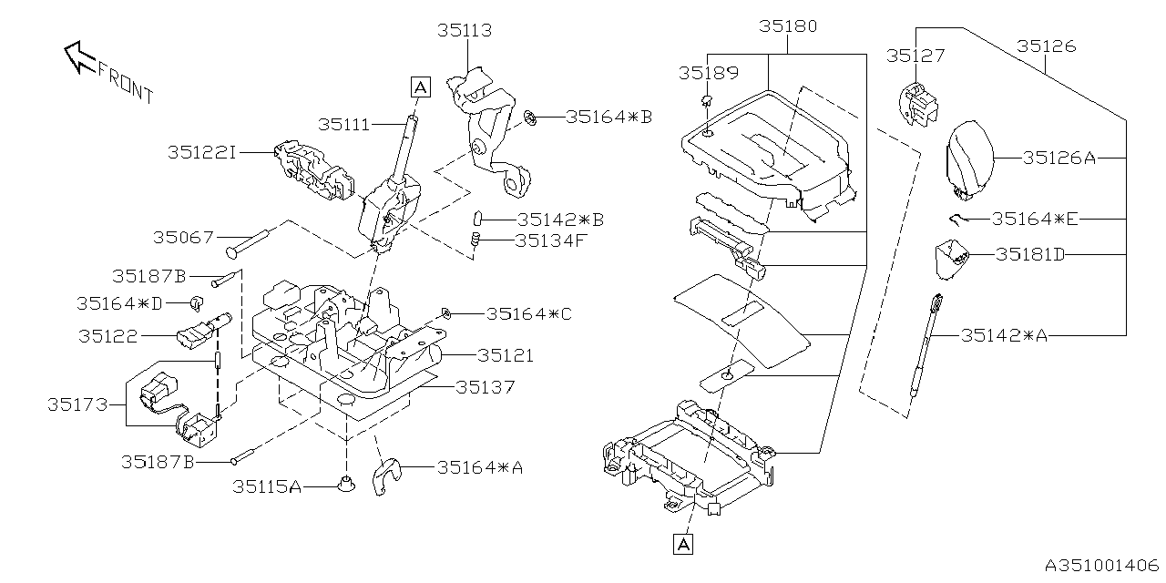 Diagram SELECTOR SYSTEM for your 2017 Subaru Legacy   