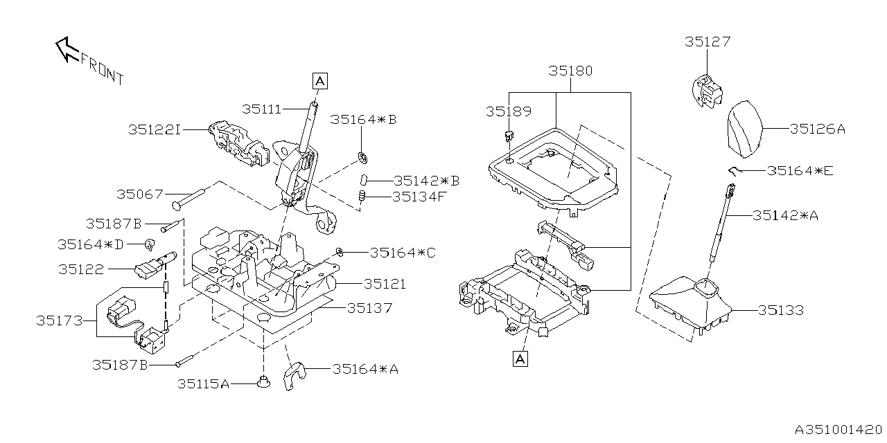 Diagram SELECTOR SYSTEM for your 2018 Subaru Legacy   