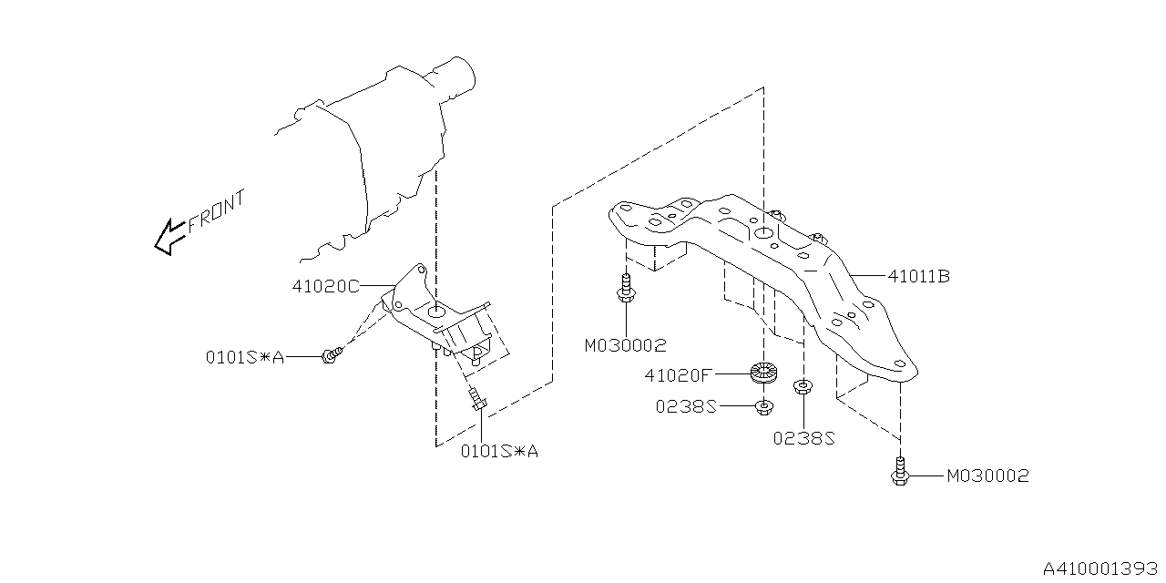 Diagram ENGINE MOUNTING for your Subaru