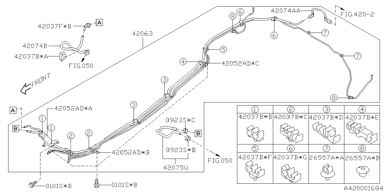 Diagram FUEL PIPING for your 2020 Subaru Impreza   