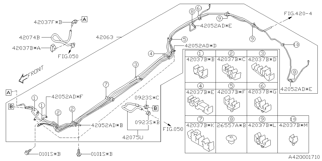 Diagram FUEL PIPING for your 2007 Subaru Impreza   