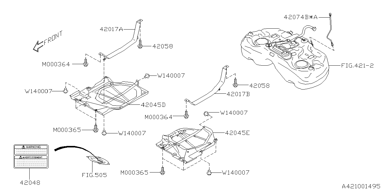 Diagram FUEL TANK for your 2017 Subaru WRX  Limited 