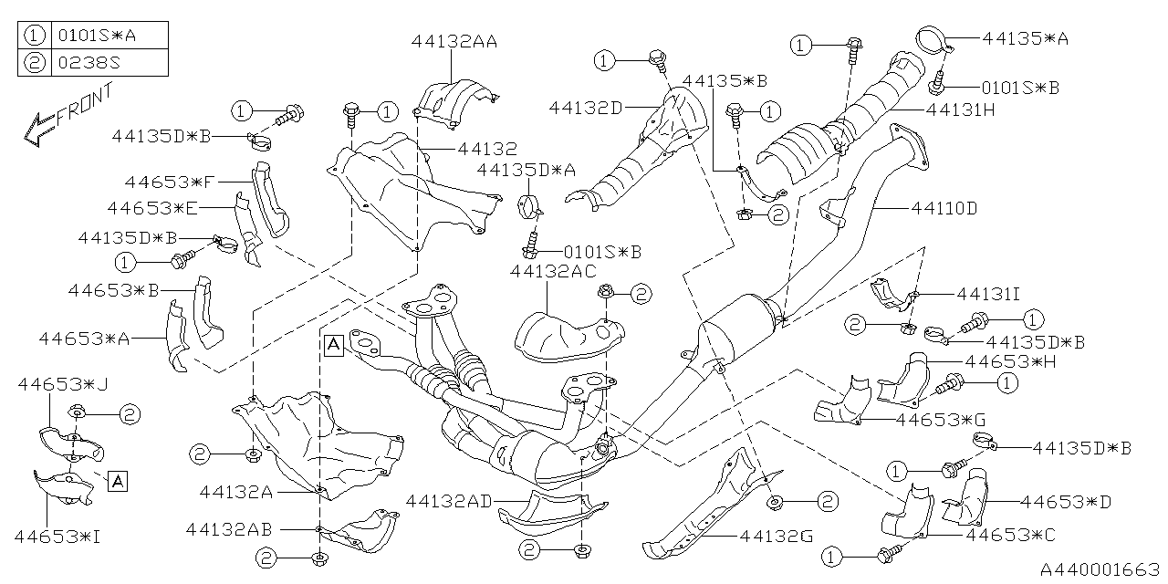 2021 Subaru Crosstrek 2.0L CVT Base Exhaust Manifold Heat Shield ...