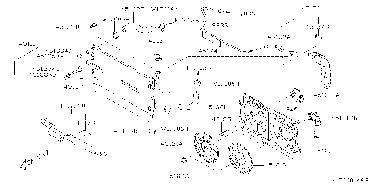 Diagram ENGINE COOLING for your 2020 Subaru Crosstrek  Premium 