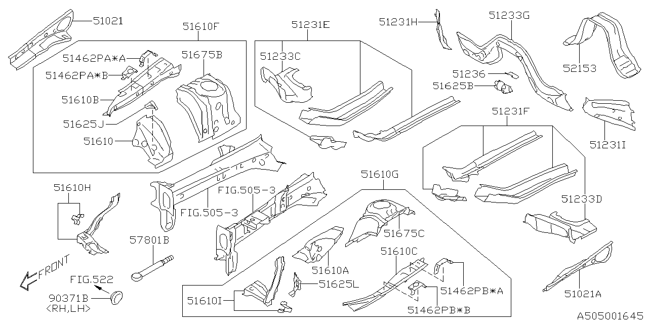 Diagram BODY PANEL for your 2019 Subaru Crosstrek 2.0L CVT Base 