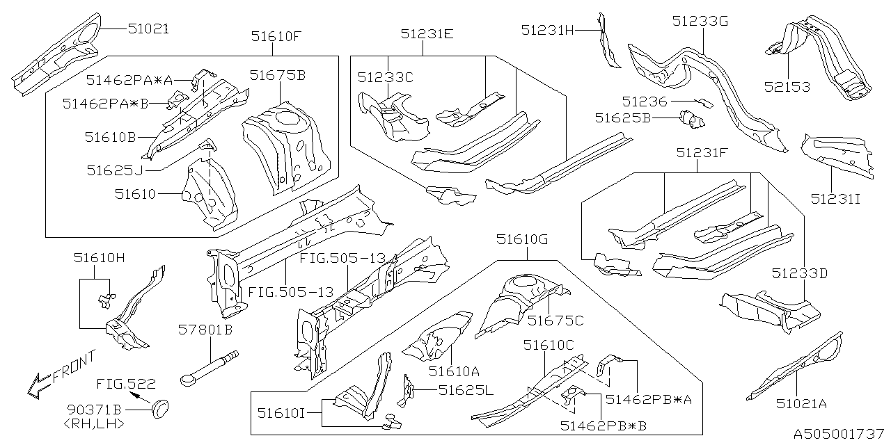 Diagram BODY PANEL for your 2019 Subaru Crosstrek   