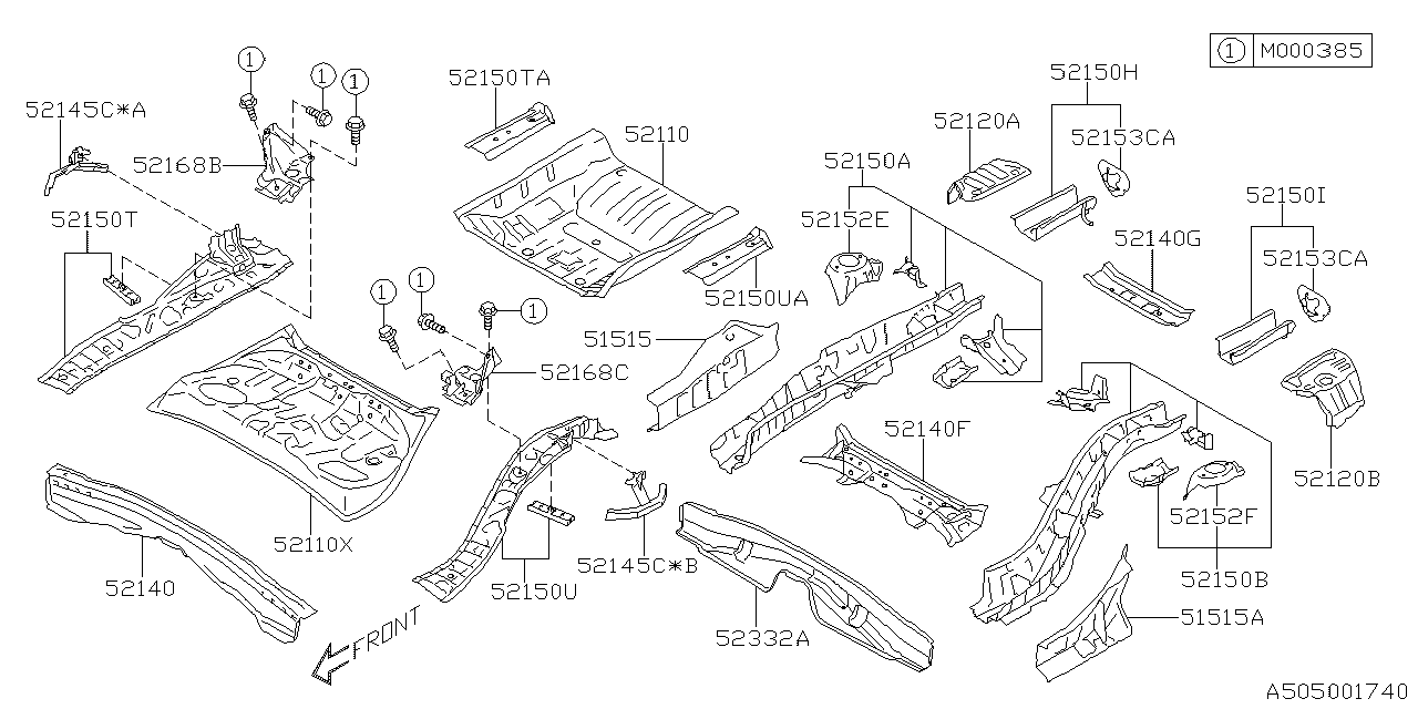 Diagram BODY PANEL for your 2023 Subaru Forester  LIMITED w/EyeSight BASE 