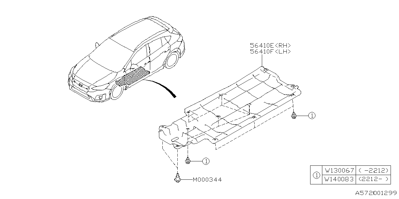 Diagram UNDER COVER & EXHAUST COVER for your 2024 Subaru Ascent  Limited 7-Passenger w/EyeSight 