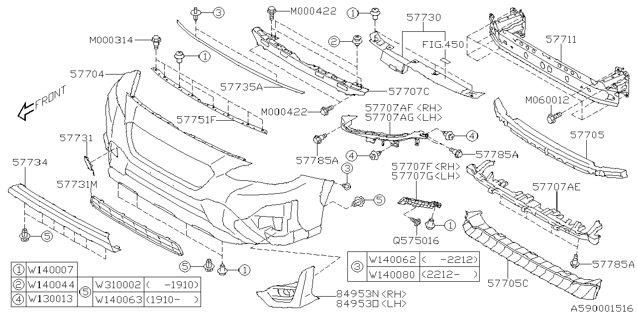 Diagram FRONT BUMPER for your Subaru Crosstrek  