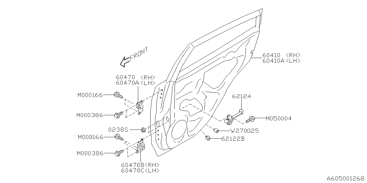 Diagram FRONT DOOR PANEL & REAR(SLIDE)DOOR PANEL for your Subaru