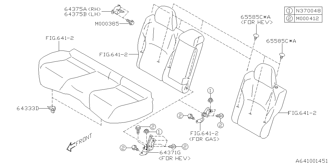 Diagram REAR SEAT for your Subaru