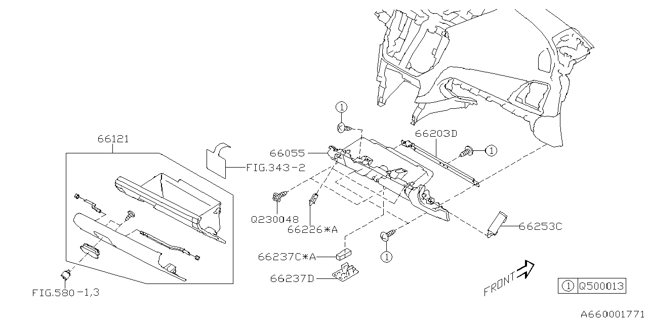 Diagram INSTRUMENT PANEL for your 2011 Subaru Outback   