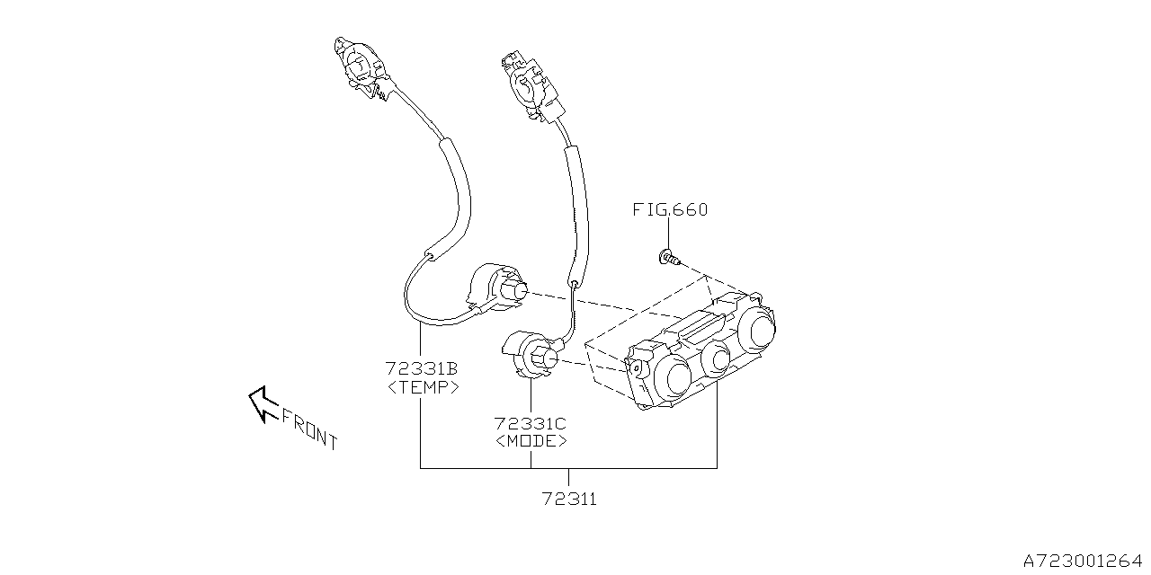 Diagram HEATER CONTROL for your 2016 Subaru Impreza  Sport Wagon 