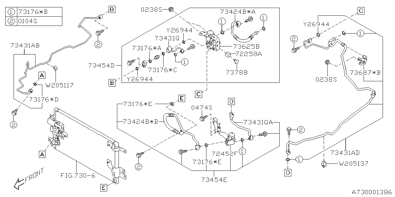 Diagram AIR CONDITIONER SYSTEM for your Subaru Crosstrek  