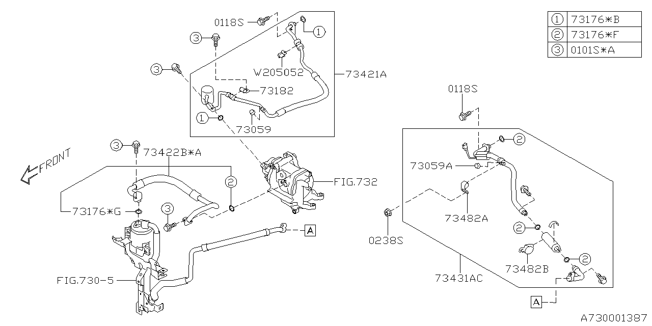 Diagram AIR CONDITIONER SYSTEM for your Subaru Crosstrek  