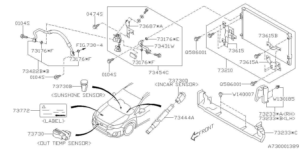 Diagram AIR CONDITIONER SYSTEM for your Subaru Crosstrek  